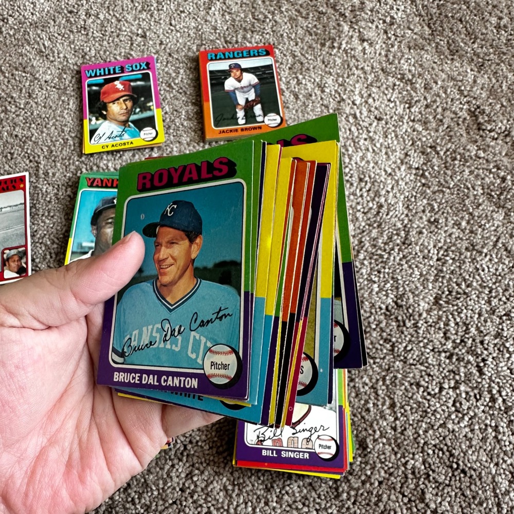 1975 Topps Baseball Card Lot Willie Stargell Catfish Hunter Brian Downing 105 ct - Picture 8 of 11